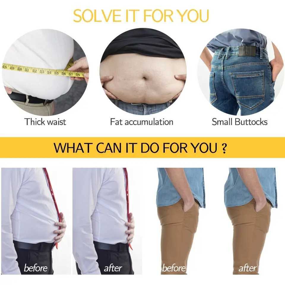 Body Shaper Pants for Men High Waisted Double Compression Waist Corset Padded Panties Slimmer Thigh Breathable Underwear W250910