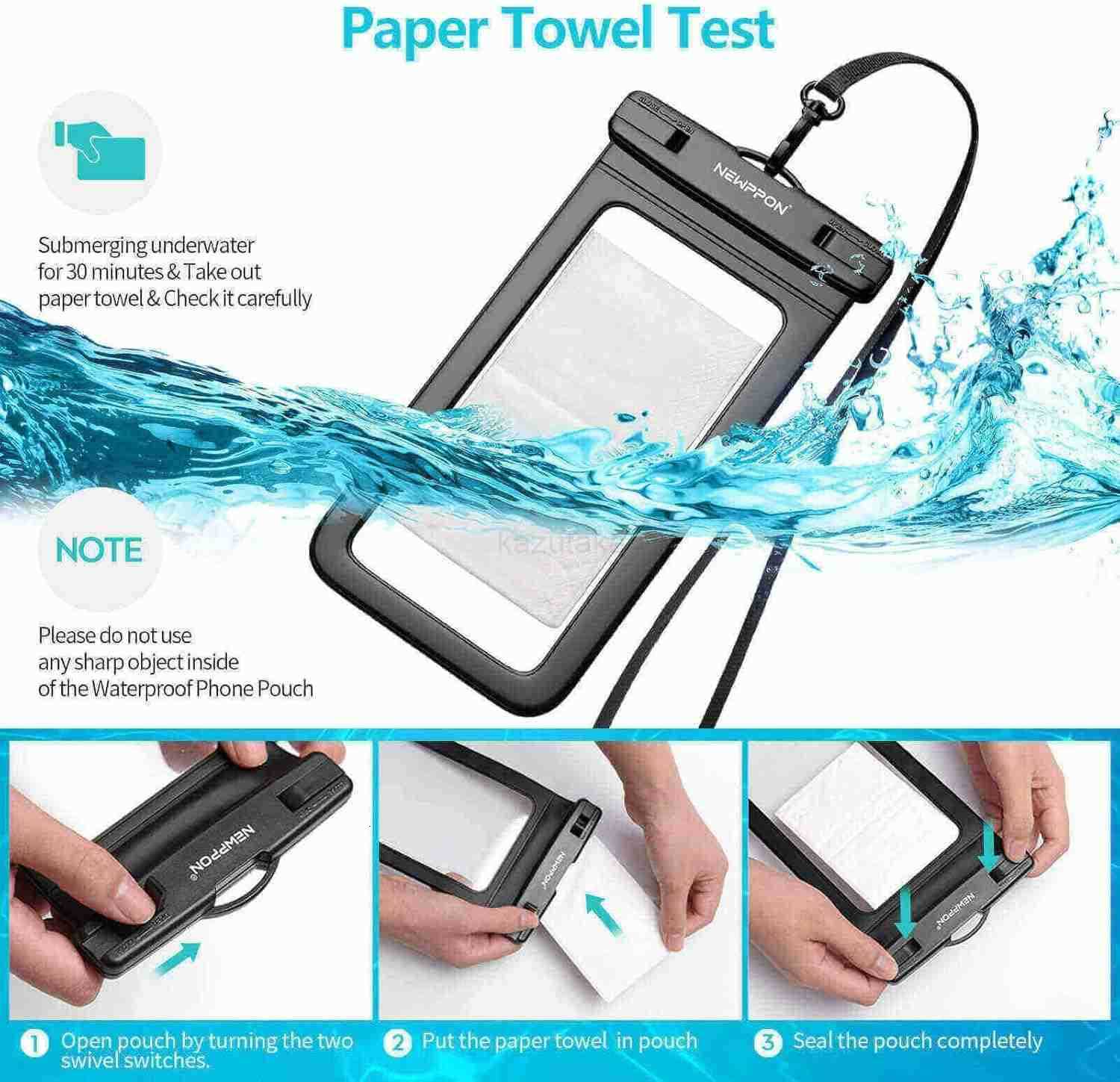 Waterproof Cell Phone Pouch 4 Pack Float Clear Cell Holder Protector with Lanyard Universal Floatable Water Proof Dry Bag for iPhone for Beach Swimmin