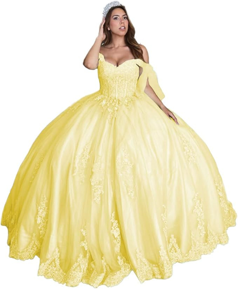 Elegant Lace Quinceanera Dresses Ball Gown Lace Up Corset 15 16 Birthday Prom Party Gown Vestidos De 15 Anos