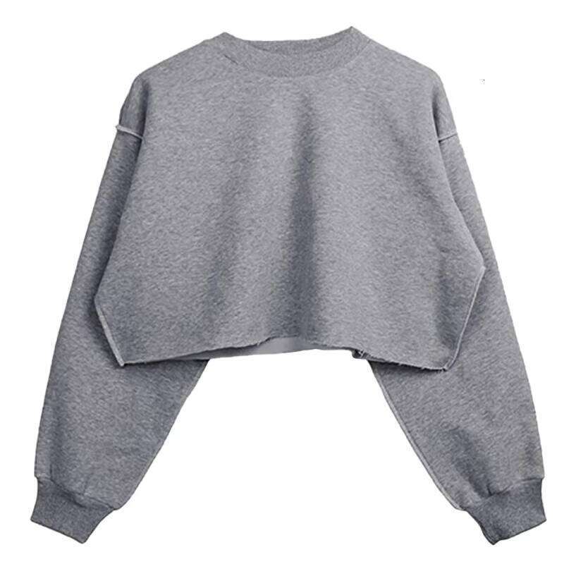 Super Soft Material Pure Cotton Hoodie Sweet Long Sleeve Round Neck Women sweatshirts