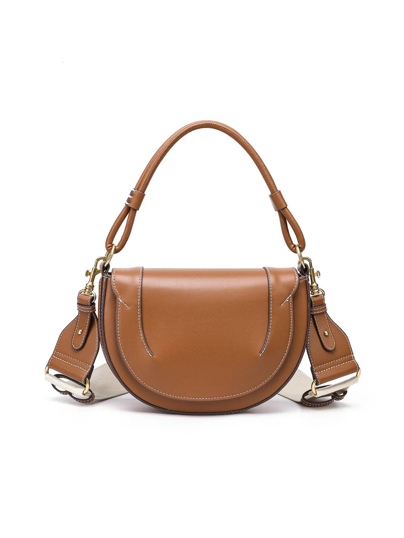 Fashionable and casual hand-held saddle bag, versatile for commuting, single shoulder crossbody bag high-quality
