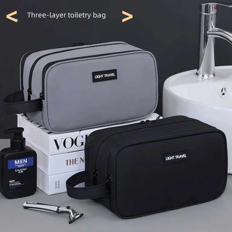 2025 mens toiletry bag travel portable threelayer storage bag dry and wet separation large capacity cosmetic bagXJ250910