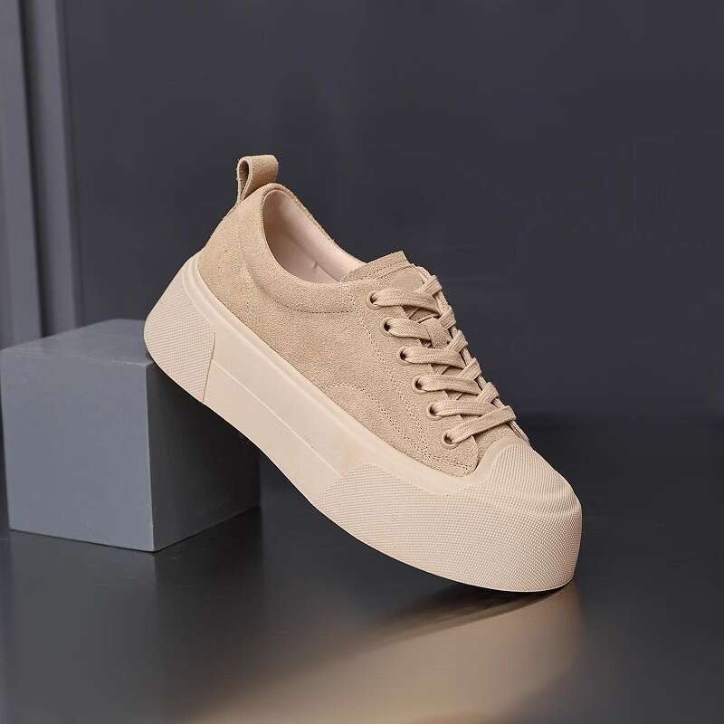 Women's Sneakers 2025 Spring and Autumn New Versatile Niche Platform Height Increasing Thick Sole Casual Sports Single Shoes