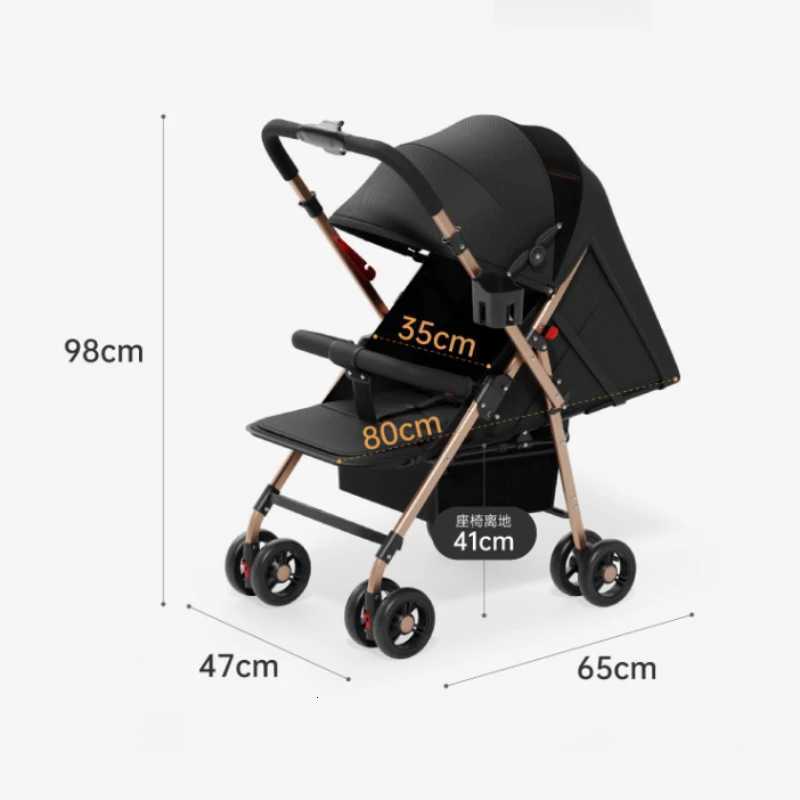 Twoway Baby Stroller Can Sit or Lie Down Ultralight and Foldable Portable for Walking Baby Reversible and Newborn W250910