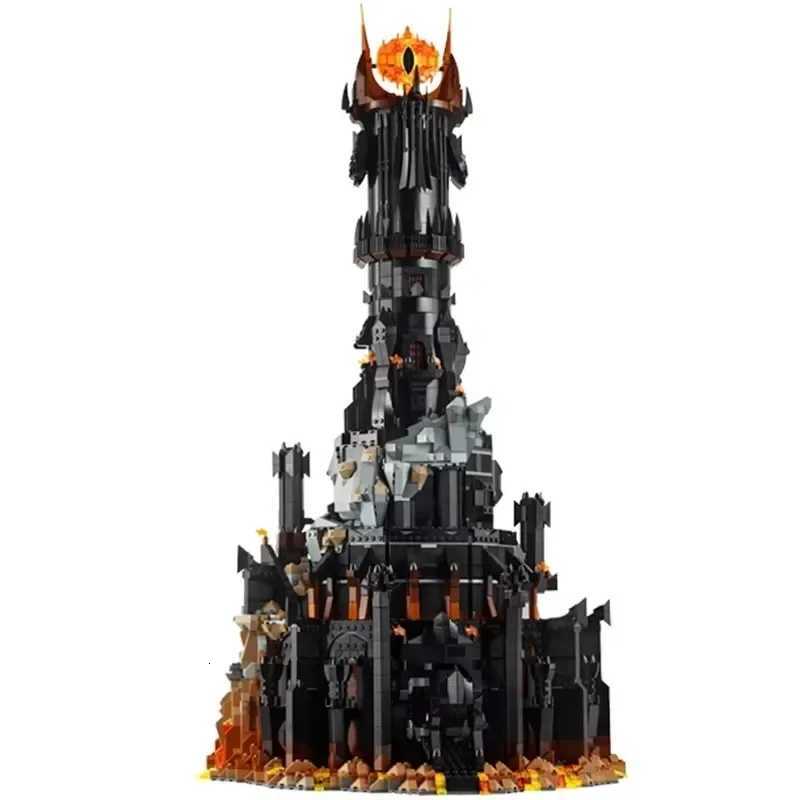 MINISO 10333 Black Tower Dark Model Building Blocks 5471Pcs Kit Bricks Creative Toy for Kids Adults Birthday Christmas Gifts Z250910