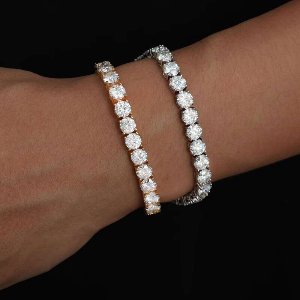 Fashion 2mm-6mm VVS Moissanite Dia Tennis Bracelet Womens Men Gold Sterling Sier Lab Grown Mossanite Jewelry