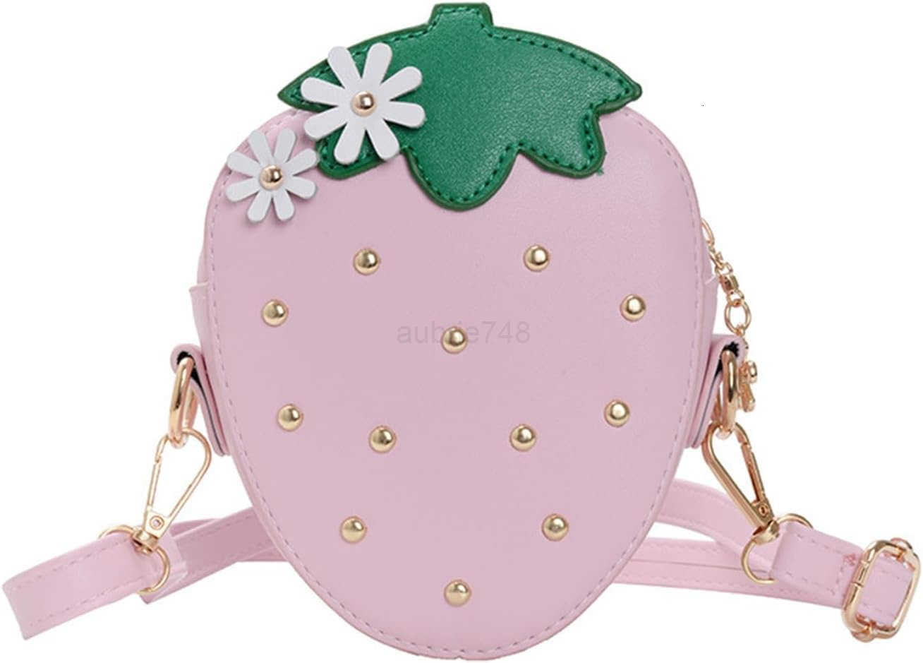 Mini Crossbody Shoulder Bag for Little girls StrAWberry Shape Purse with Rivets girls Cute Coin Purse Wallet Handbag RedZ250910