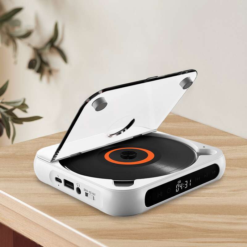Bluetooth Compatible LCD Screen Car CD Player A B Repeat Mah Battery Gift For Friend Family Student