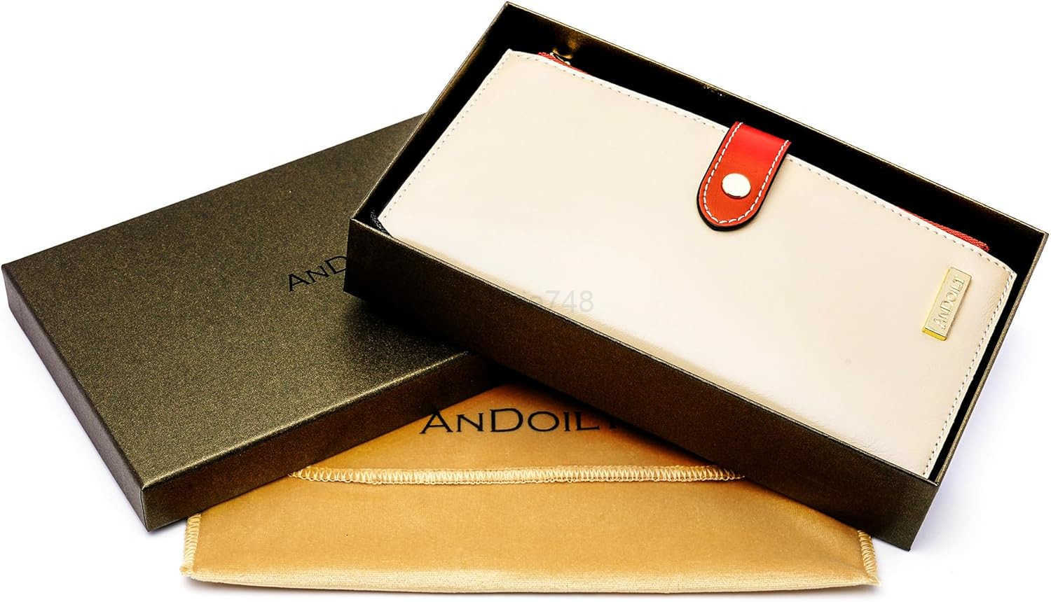 Womens Genuine Leather Wallet RFID Blocking CARD Holder Zipper Purse Cell Phone HandbagZ250910