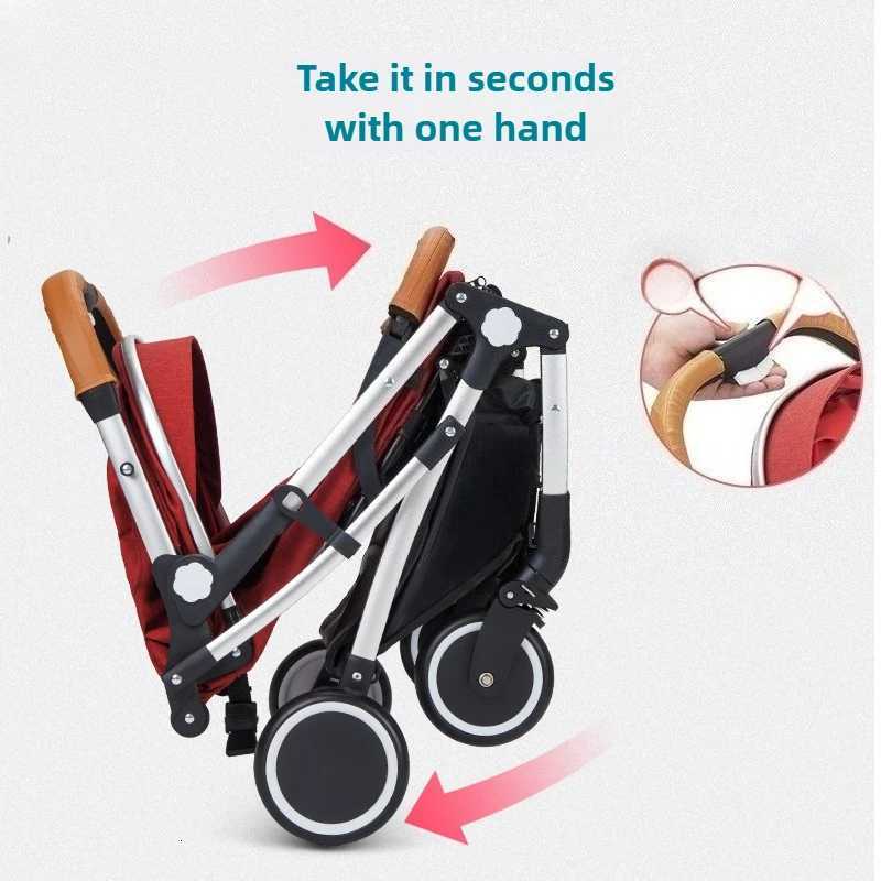 2025 New Baby Stroller Can Sit or Lie Down Ultralight Trolleype Folding Fourwheel Shockabsorbing Childrens Stroller W250910