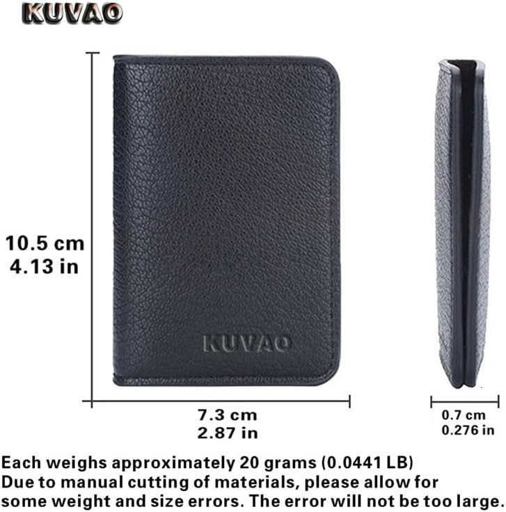 Mens Card Holder Multiple Card Slots Simple Thin Wallet for Men Card Clamp BlackZ250910