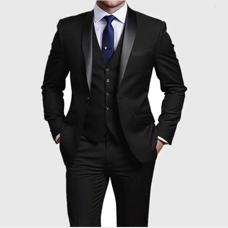 Men Formal Slim Fit Tuxedo Prom Suit Male Groom Wedding Blazers High Quality Groomsman Luxury Dress Business Banquet Party Suit W250910