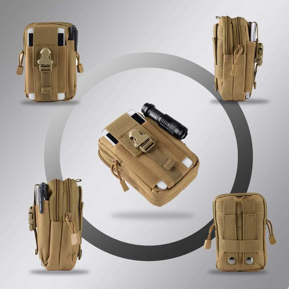 Tactical Waist Belt Bag Universal Outdoor EDC Military Holster Wallet Pouch Phone Case Gadget Pocket for iPhone X 8 7 6 6s Plus S8 S7 S6 S5 S4 S3 Note