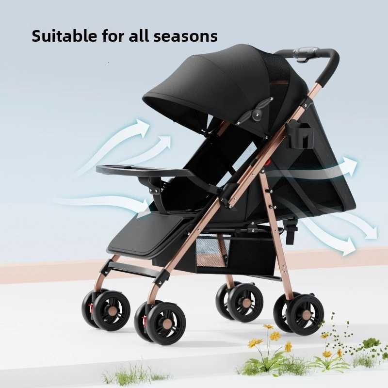 Twoway Baby Stroller Can Sit or Lie Down Ultralight and Foldable Portable for Walking Baby Reversible and Newborn W250910