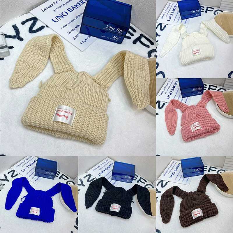 Cute Rabbit Long Ear Hat Knitted Hat Warm C Knit Letter C Unisex C Beanie Long Ear Hat Crochet Knitted Bunny HatXJ250910