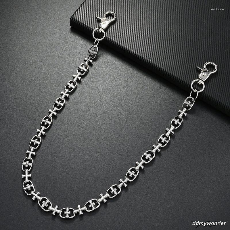 Keychains Punk Style Metal Dice Chain Belt For Men Hip Hop Gothic Pants Retro Waist ddmywonder ddmywonder ddmywonder
