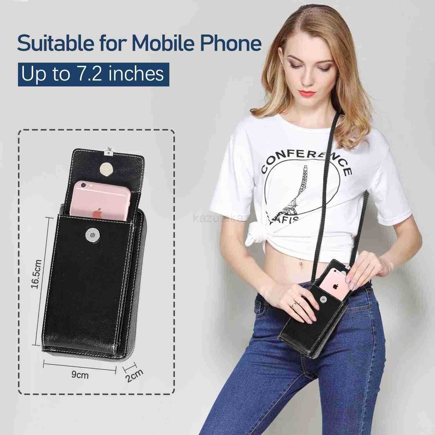 Small Crossbody Phone Bags for Women Leather Cell Phone Purse Wallet Z250910