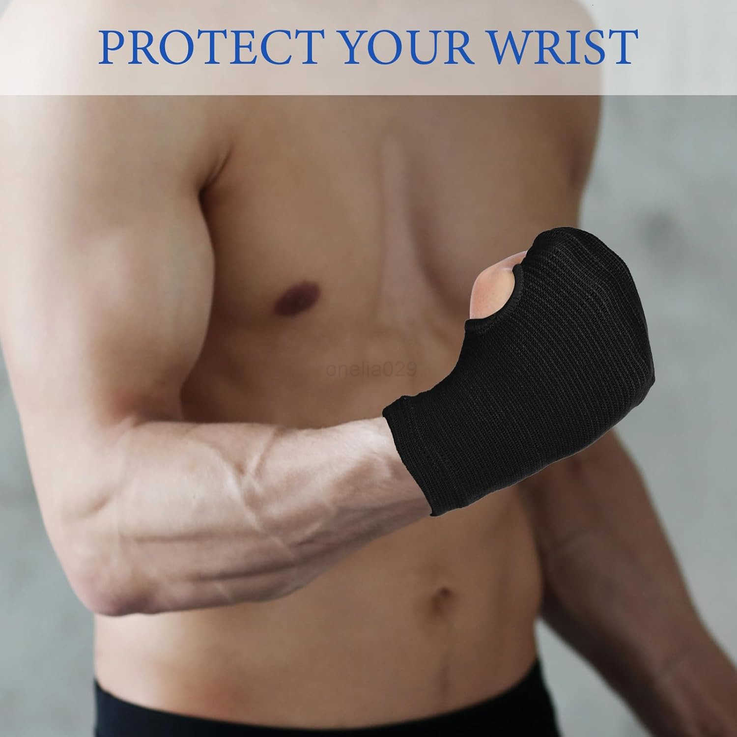 2 Pairs Wrist Sleeve Elastic Breathable Fingerless Gloves Compression Wrist Sleeve Suitable for Men and Women Fitness Sports CyclingBlack Grey W250910
