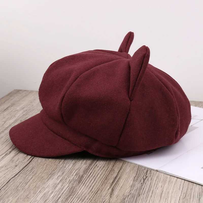 Fashionable Solid Color Simple Versatile Lightweight Breathable Comfortable Cute Fresh Cat Ear Decoration Street Style Sun HatXJ250910