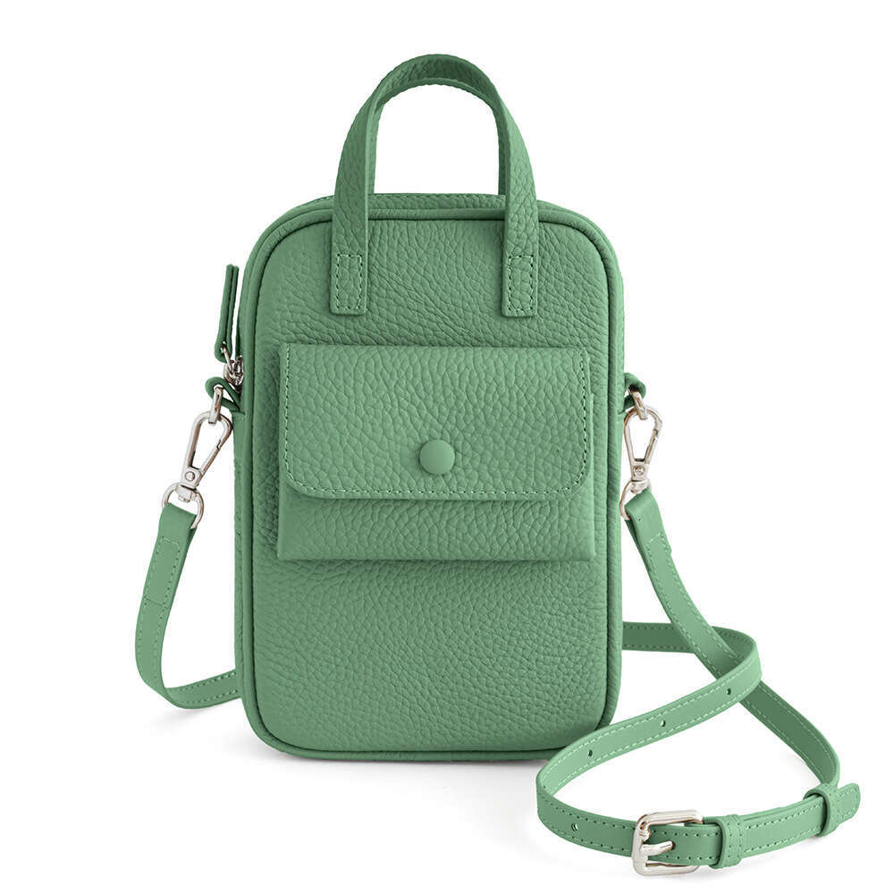 Top Layer Cowhide Single Shoulder Crossbody Phone Women Versatile New Genuine Leather Vertical Casual Small Bucket Bag designer wallet B5