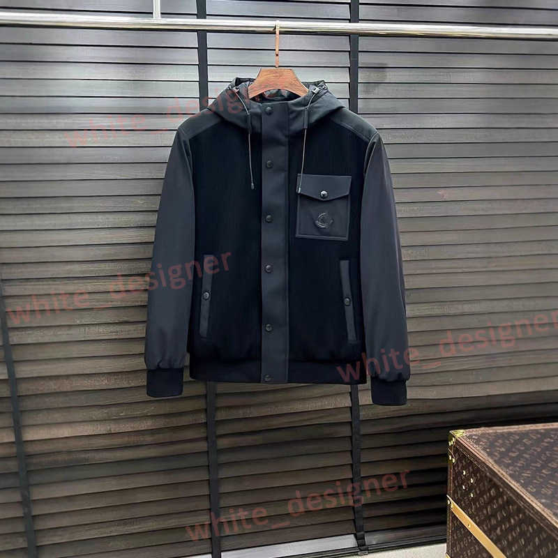 Designer Men's Down Parkas Correct Version Chest Pocket Badge Design jacket Autumn Winter New 90 White Duck Down Hooded Men's Jacket Down Coat