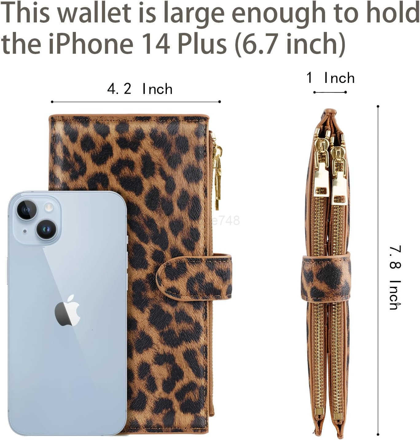 Womens RFID Blocking Large Capacity Wallet Multi Card Organizer Bifold Wallet for Women with Zipper PocketZ250910