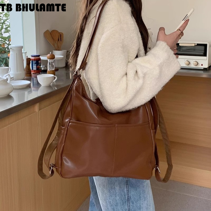 Free Shipping Designer Bag 2025 Spring New Soft Leather Bag For Women Large Capacity Commuter Tote Bag Luxury Bag Multifunctional Backpack Crossbody S