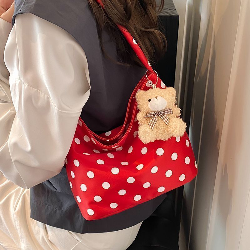 Super Popular Niche Polka Dot Nylon Bag Luxury Bag For Women Designer Bag Free Shipping New Versatile Shoulder Underarm Bag For Going Out And Work Sma