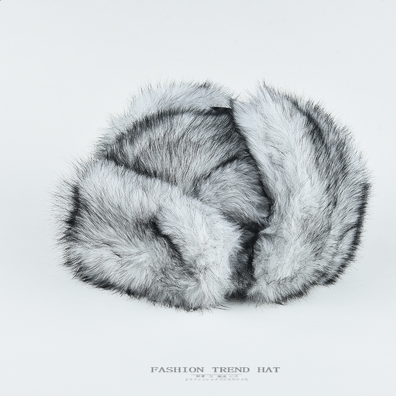 Arrival Russian Rabbit Fur Trapper Hats For Men Thick Male Winter Real Rabbit Fur Hat Full Pelt Outdoor Bomber Real Fur Cap 241014