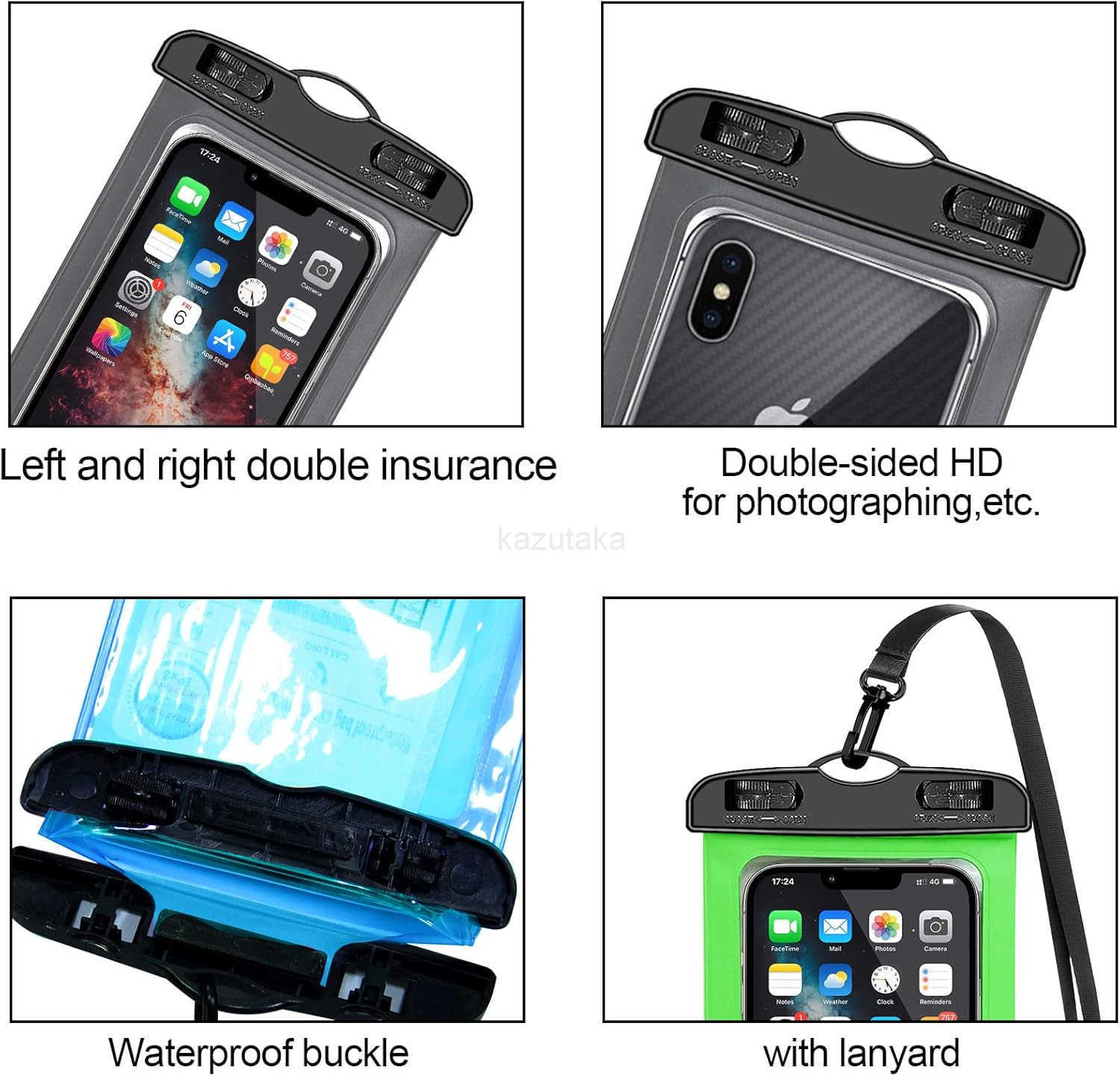 5 Pack Universal Waterproof Phone Pouch Large Phone Dry Bag Waterproof Case for Phone Z250910