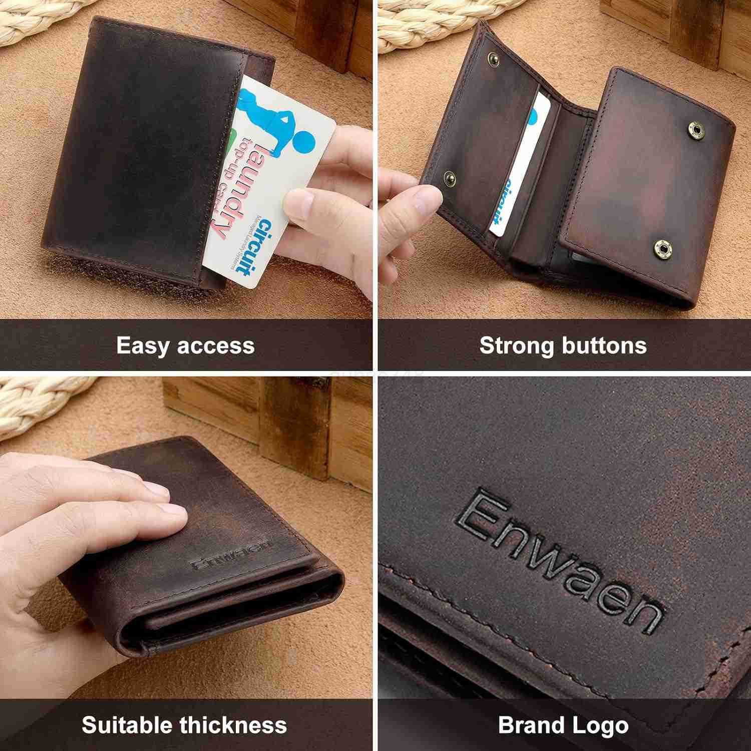Chain Wallets for Men Genuine Leather Wallet RFID Blocking AntiTheft Chain for Biker MotorcycleZ250910