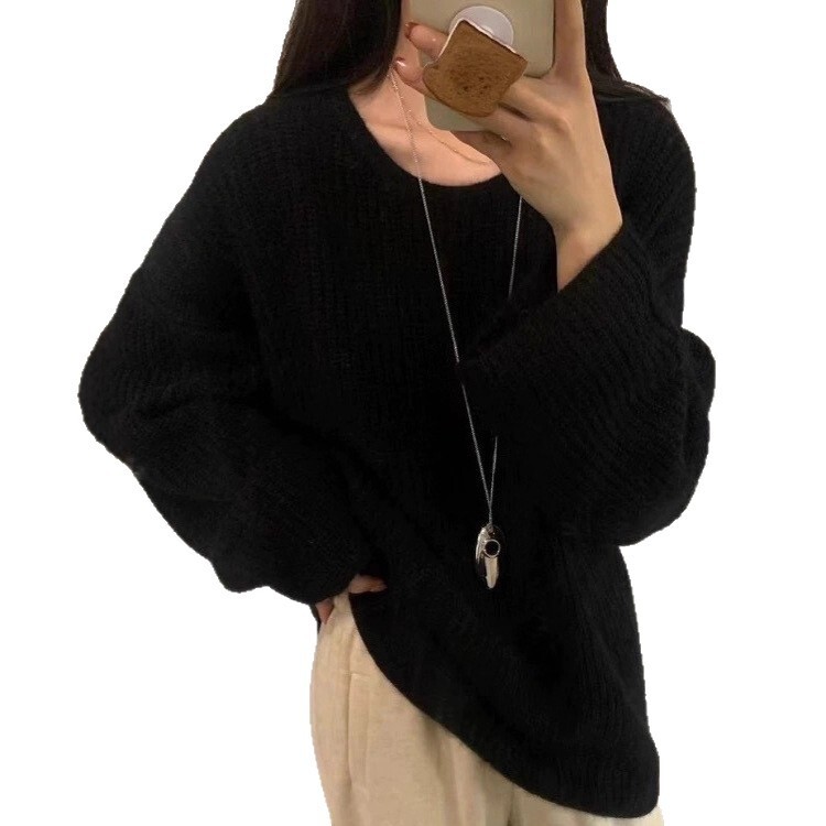 2025 Autumn/Winter design New Solid Color Soft Style Soft Jacket Loose Fashion Knitted Sweater Lazy Style Designer Women's Coat