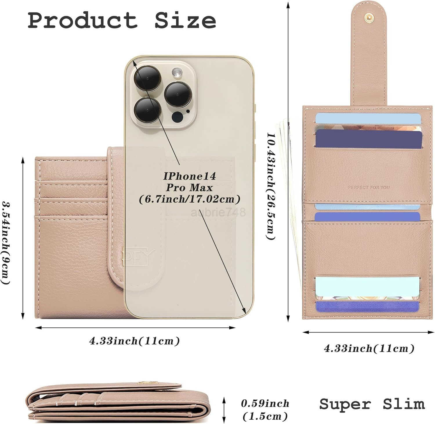 Small Wallets for Women Slim Bifold CARD Holder Minimalist Zipper Coin PocketZ250910