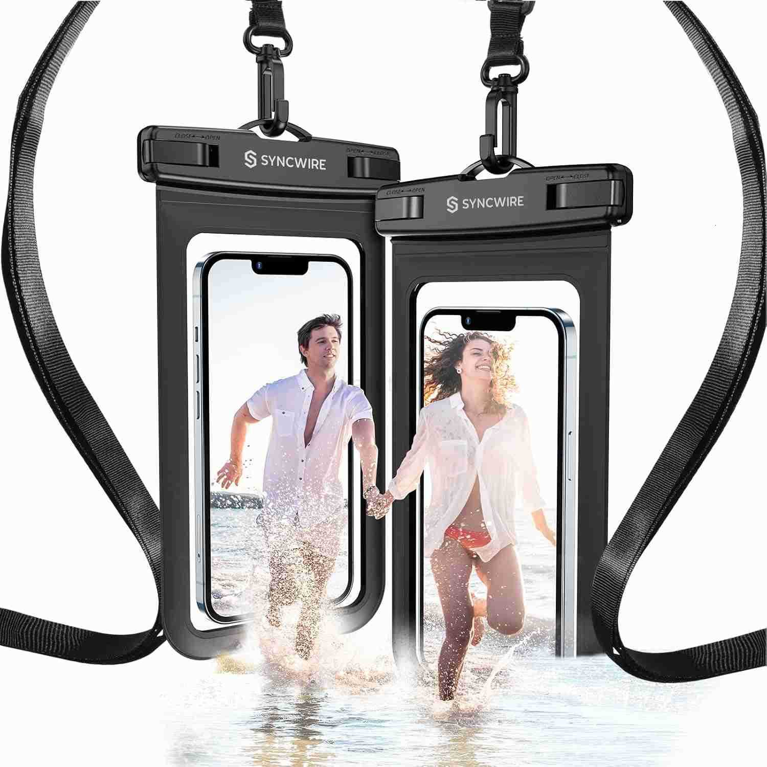 Waterproof Phone Pouch 2Pack Universal IPX8 Waterproof Phone Case Dry Bag with Lanyard Compatible with iPhone 15 14 13 12 11 Pro XS MAX XR X S23 S22 S
