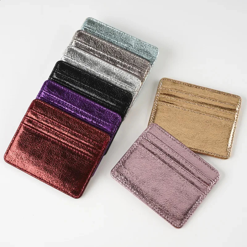 Women Thin Card Holder Wallet Lightweight MultiCard Holder Case Pu Leather Credit Card Money Coin Holder Purse Bag250906