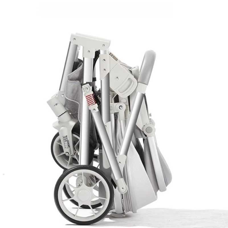 2025 New Sle High View Baby Stroller Can Sit or Lie Down Twoway Lightweight and Foldable Baby Newborn Stroller W250910
