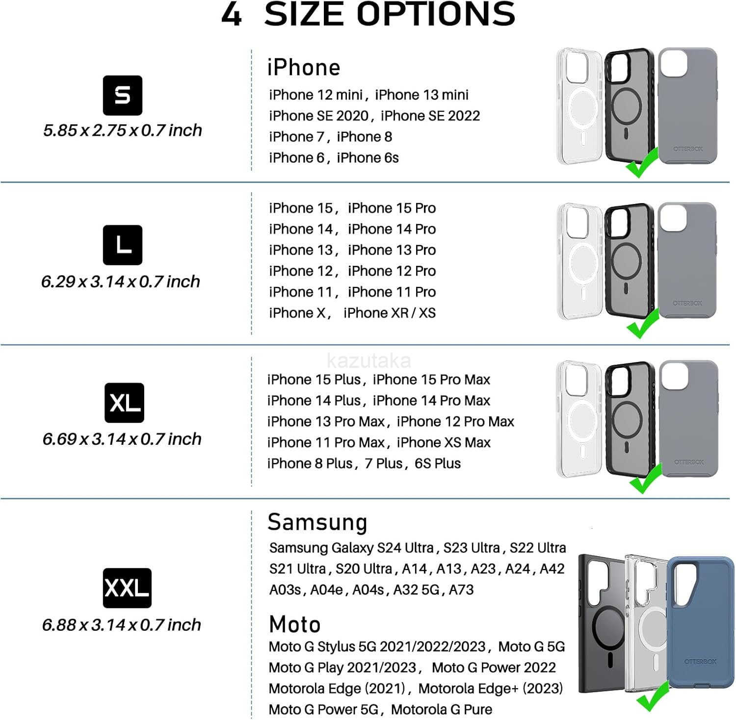 Rugged Nylon Holster Compatible with iPhone 1615141312 Pro Max Plus Models S24S23S21S20 FE Cell Phone Belt Holder for Men Blue XL Z250910