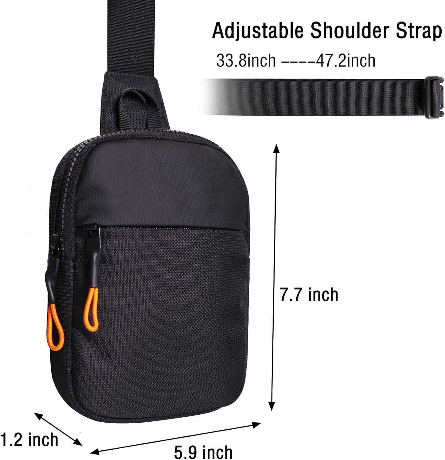 Chest Mini Sling Bag Waterproof Crossbody Bag Lightweight Casual Phone Bag Small Shoulder Daypack for Men Travel Z250910