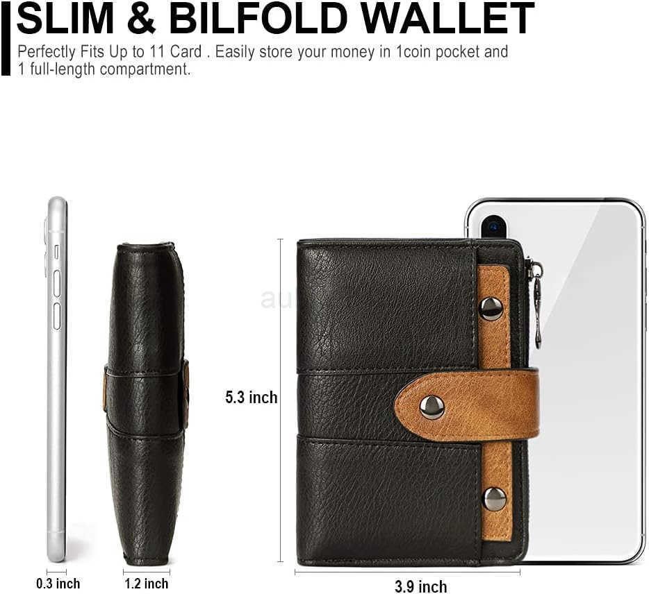 Small Wallet for Women Leather Slim Womens Wallet Bifold Multi Card Holder Organizer Designer with Removable ID WindowZ250910