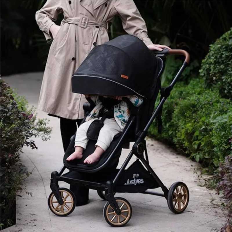 Luxury Highview Baby Stroller Twoway Foldable Baby Stroller Portable Outdoor Fourwheel Shockabsorbing Baby Stroller W250910