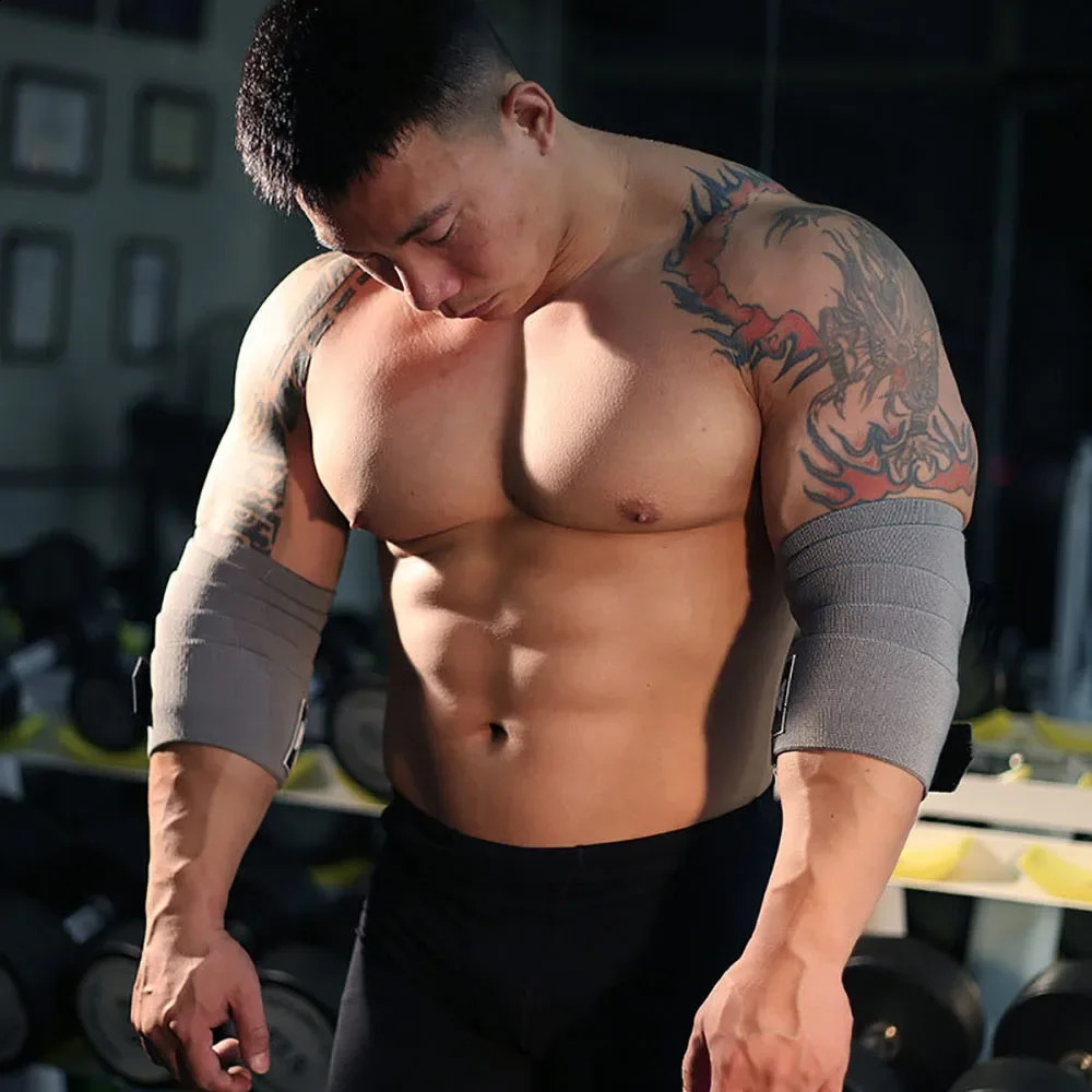 1PC PSIII 150cm Premium Elbow Pads Wrap Strap Bandage Brace Support Gym Fitness Sport Protecter for Weightlifting Bench Press 250909