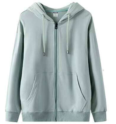 Long Sleeve Unisex Plain Hoodie with Zipper Blank Printed Sweater