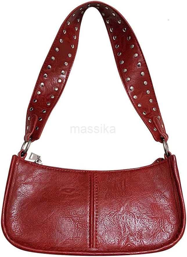 Shoulder Bags for Women Y2k Purse and Handbags Retro Studded Crossbody Bag Small Shoulder Purse Leather Hobo Handbag M250910