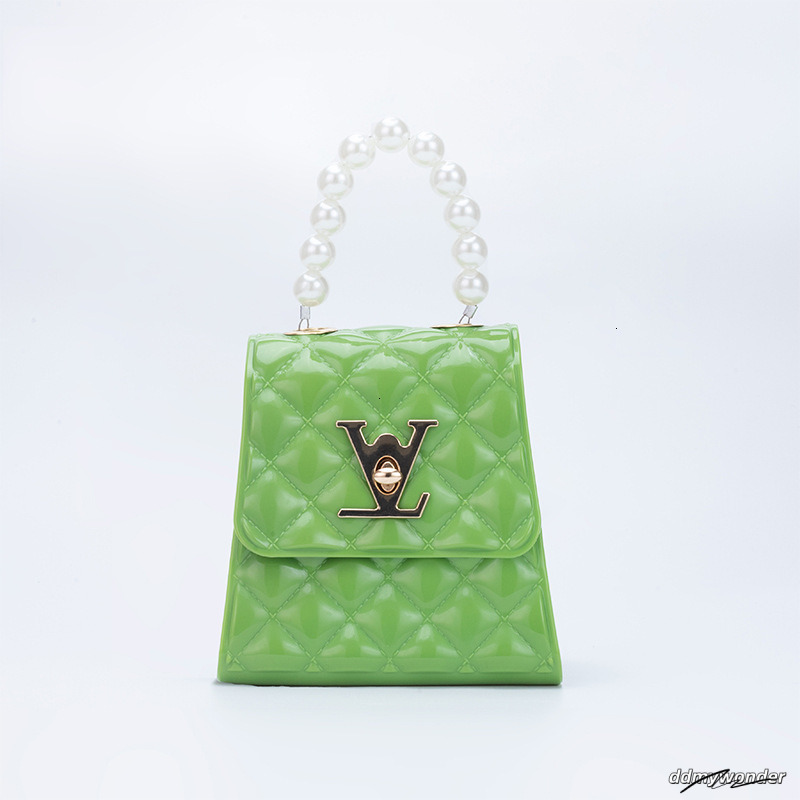 Lanjia- Style Dia Mesh Dinner Mini Handbag Free Shipping Designer PVC Pearl Jelly Fashionable Stain Resistant Easy To Wash Shoulder Crossbody Bag E8de