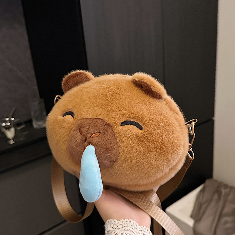 2025 Autumn New Cartoon Plush Bag with Japanese Versatile Style, Unique Design, Cute and Personalized Women's Shoulder Bag, Designer Bag