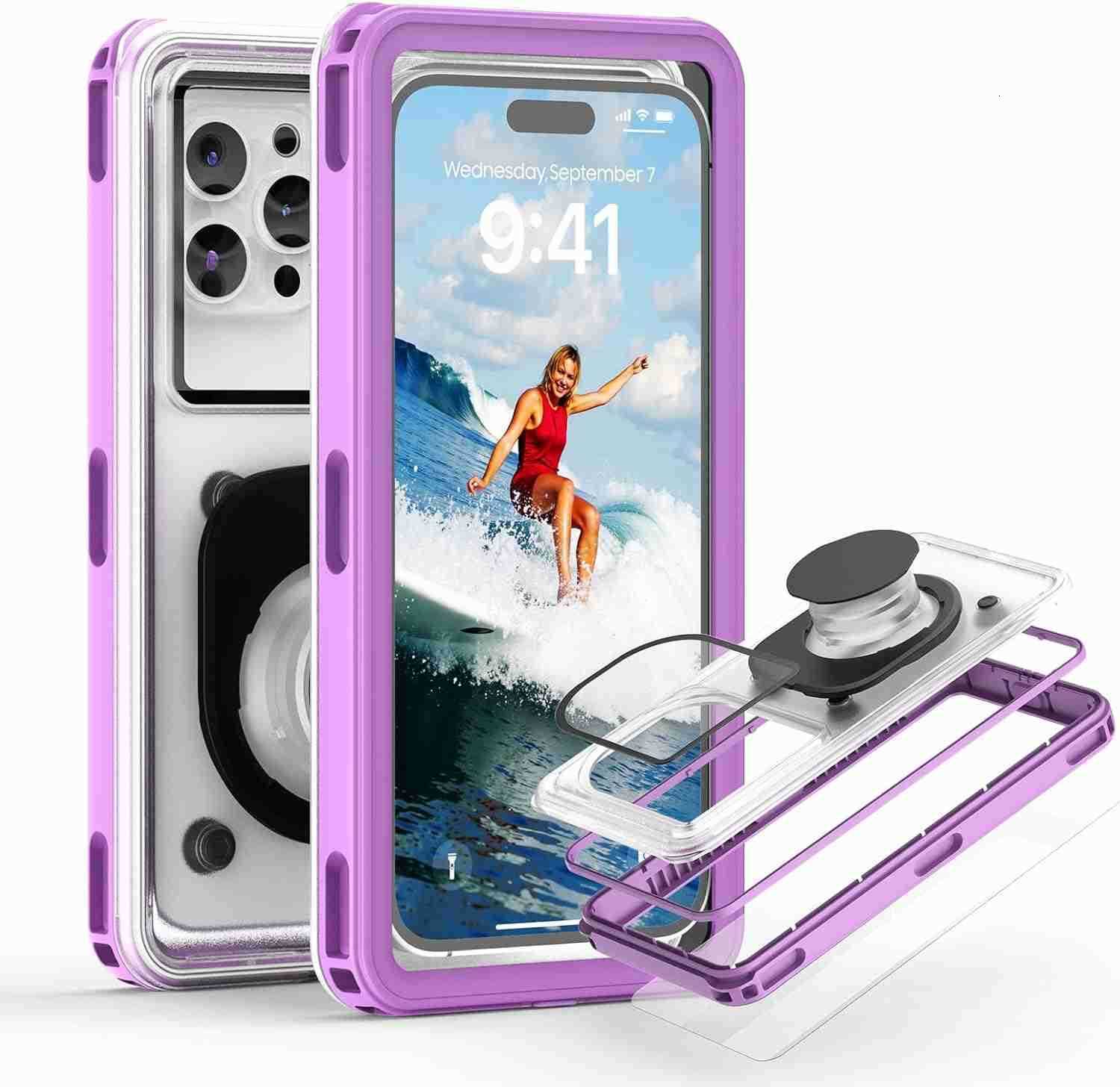 IPX8 Waterproof Phone Case 75 2025 Upgraded underwater phone cases for snorkeling and DivingUniversal Dry Bag Pouch Fit for iPhone 16 Pro Max 15 14 S2