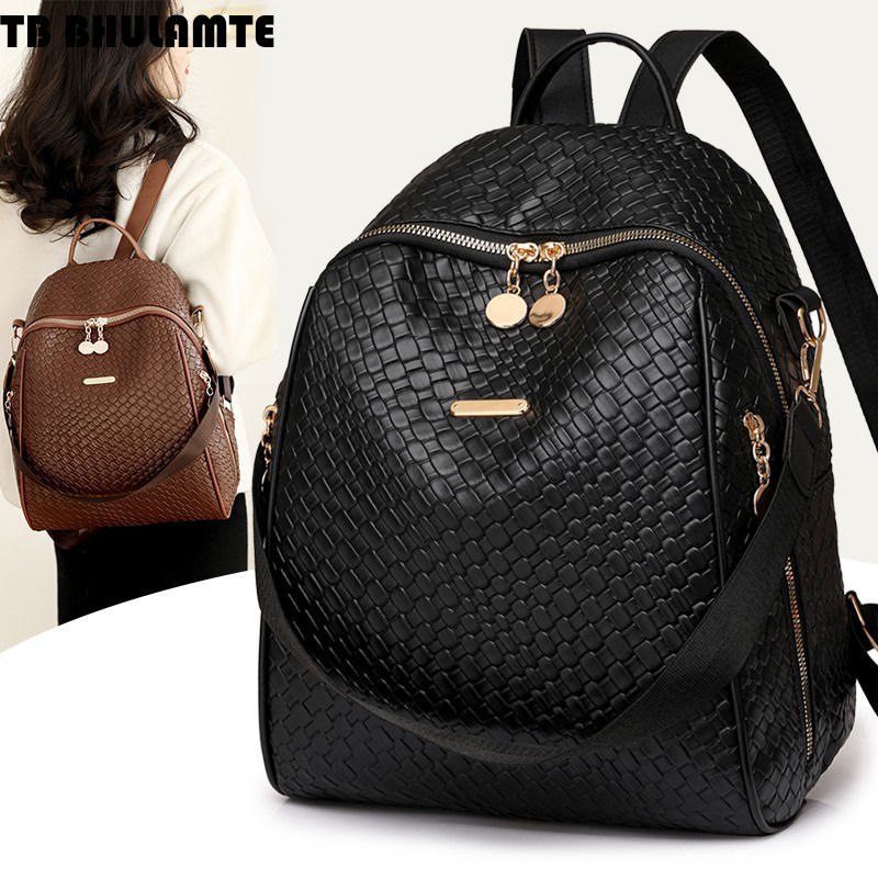 Free Shipping Designer Bag Fashion Leather Backpack 2025 New Simple Large Capacity Versatile School Luxury Bag Bag Women's Travel Backpack Cross-