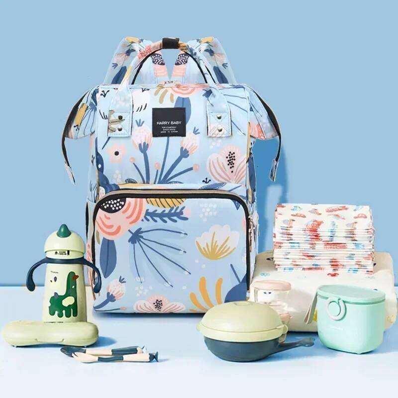 Fashion Print Nappy Backpack Mummy Large Capacity Bag Mom Multi-function Outdoor Travel Diaper Bags for Baby Care Stuff