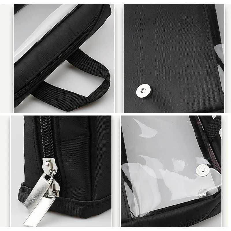 Standup Makeup Brushes Storage Bag Foldable Clear Makeup Brush Tools Organizer Large Capacity Cosmetic Tools Bag with DividersXJ250910