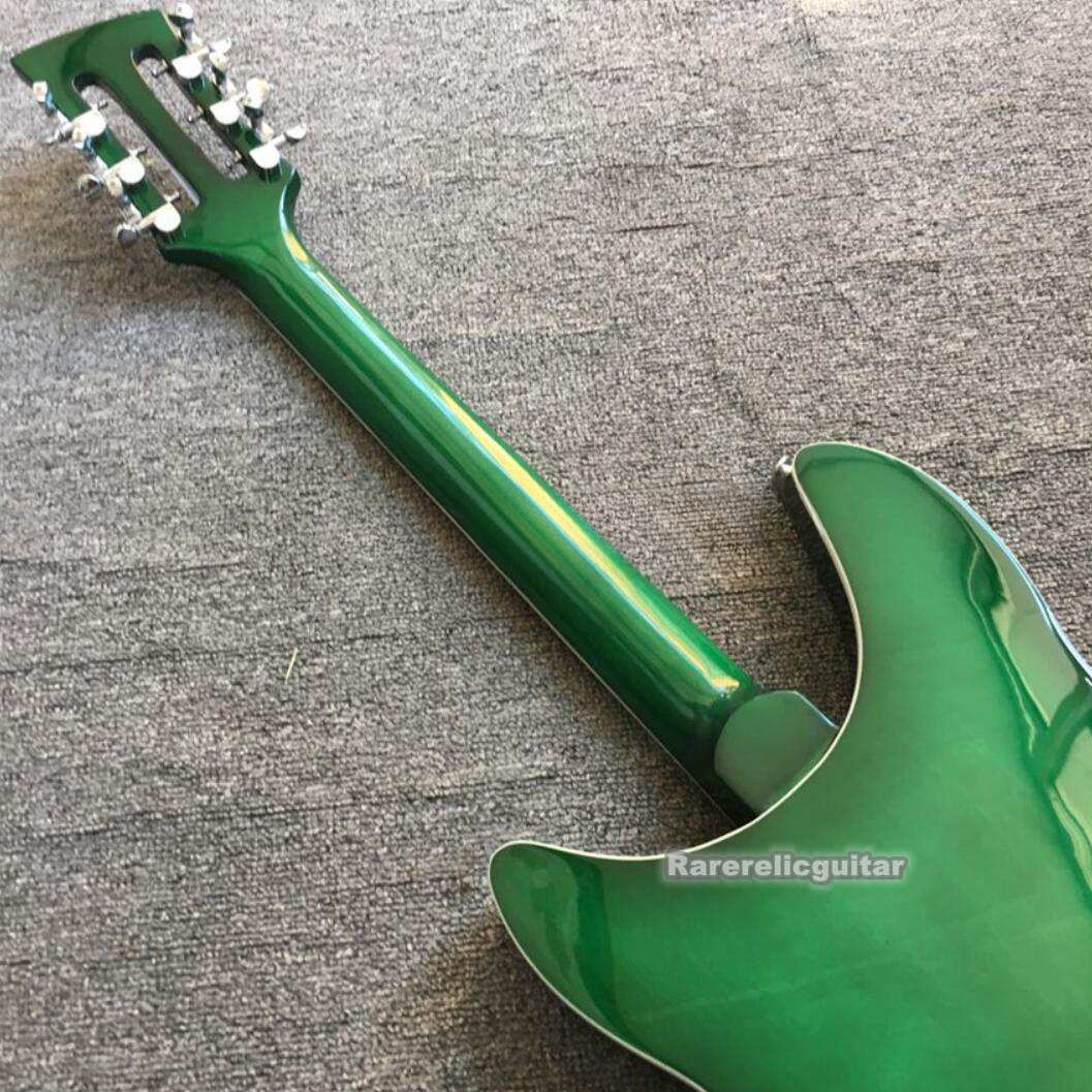 360 12-String Semi-Hollow Electric Guitar in Green Finish with Rosewood Fingerboard